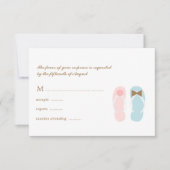Zijn en haar Sandals Beach Wedding RSVP Respons (Voorkant)