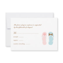 Zijn en haar Sandals Beach Wedding RSVP Respons