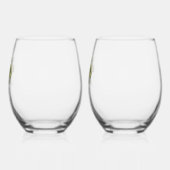 "Zijn en haar" Stemloze wijnglazen met druiven Wijnglas Zonder Voet (Links)