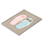 Zijn en haar Teenslippers Beach Wedding Planner Notitieboek (Linkerzijde)