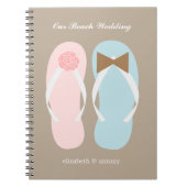 Zijn en haar Teenslippers Beach Wedding Planner Notitieboek (Voorkant)