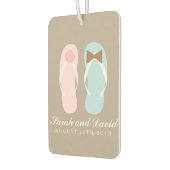 Zijn en haar Teenslippers bruiloft Luchtverfrisser (Links)