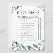 Zijn en Haar Tien Vragen Huwelijks Game Kaart (Voorkant)