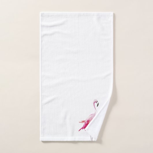 Zijn en Hare Naam van de Douane Tropical Flamingo  Bad Handdoek (Handdoek)