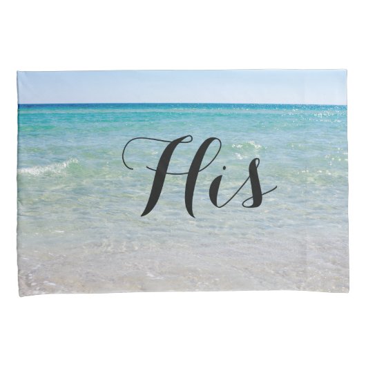 Zijn en Hers Blue Ocean Kussensloop (Voorkant-Rechts)