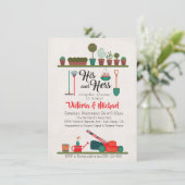 Zijn en Hers Couples Showuitnodigingen Kaart (Staand voorkant)