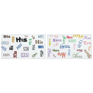 Zijn en Hers Pillowcase Kussensloop