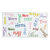 Zijn en Hers Pillowcase Kussensloop (Achterkant-Rechts)