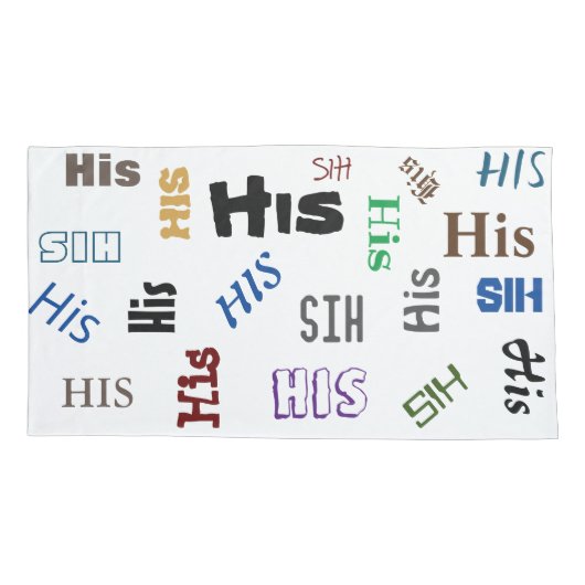 Zijn en Hers Pillowcase Kussensloop (Achterkant-Links)