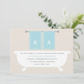 Zijn en Hers Towels Couples Wedding Shower Kaart (Staand voorkant)