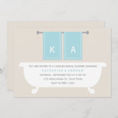 Zijn en Hers Towels Couples Wedding Shower Kaart (Voorkant / Achterkant)