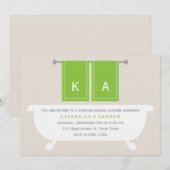 Zijn en Hers Towels Vrijgezellenfeest {groen} Kaart (Voorkant / Achterkant)