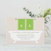 Zijn en Hers Towels Vrijgezellenfeest {groen} Kaart (Staand voorkant)