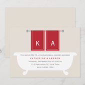 Zijn en Hers Towels Vrijgezellenfeest {rood} Kaart (Voorkant / Achterkant)