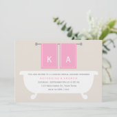 Zijn en Hers Towels Vrijgezellenfeest {roze} Kaart (Staand voorkant)