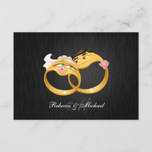 Zijn en Hers Wedding Rings RSVP-kaarten RSVP Kaartje