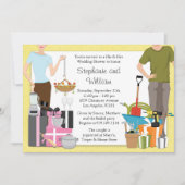 Zijn en Hers Wedding Shower Uitnodiging (Voorkant)