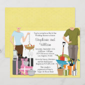 Zijn en Hers Wedding Shower Uitnodiging (Voorkant / Achterkant)