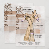 Zijn en Hers Wedding Shower-uitnodigingen Kaart (Voorkant / Achterkant)