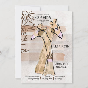 Zijn en Hers Wedding Shower-uitnodigingen Kaart