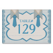 Zijn en zijn blauwe Oxford krijtstreep Kaart (Achterkant)