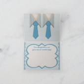 Zijn en zijn blauwe Oxford-streep Bedankkaart (Binnen)