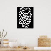 Zijn enige Baby met rots en rol Poster (Keuken)