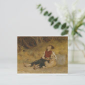 Zijn enige vriend van Briton Riviere Briefkaart (Staand voorkant)