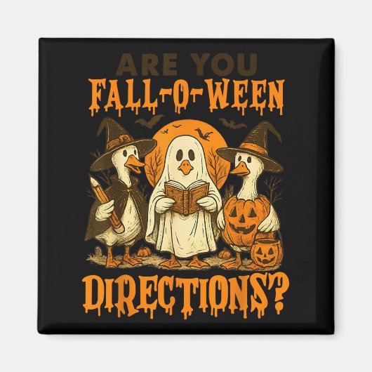 zijn Fall-o-ween-richtingen grappig Halloween-lera Magneet (Voorkant)