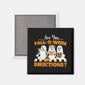 zijn Fall O Ween Richtingen Grappig Leraar Hallowe Magneet (Voorkant / Achterkant)
