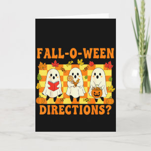 Zijn Fall-o-ween Richtingen Grappige Geest Docent Kaart