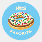 Zijn favoriet ronde sticker (Voorkant)