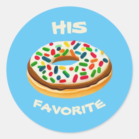 Zijn favoriet ronde sticker (Voorkant)