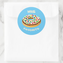 Zijn favoriet ronde sticker