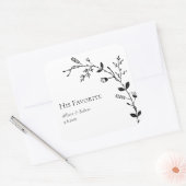 Zijn favoriet rondzwervende zegenweddenschap vierkante sticker (Envelop)