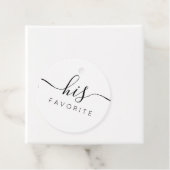 Zijn favoriete С alliantie Favor Classic Round Bedankjes Labels (In situ)