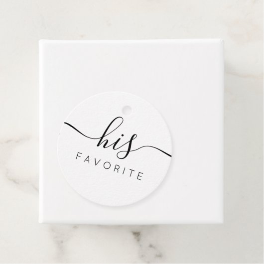 Zijn favoriete С alliantie Favor Classic Round Bedankjes Labels (In situ)