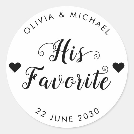 Zijn favoriete bruidegom label huwelijksfeest guns (Voorkant)