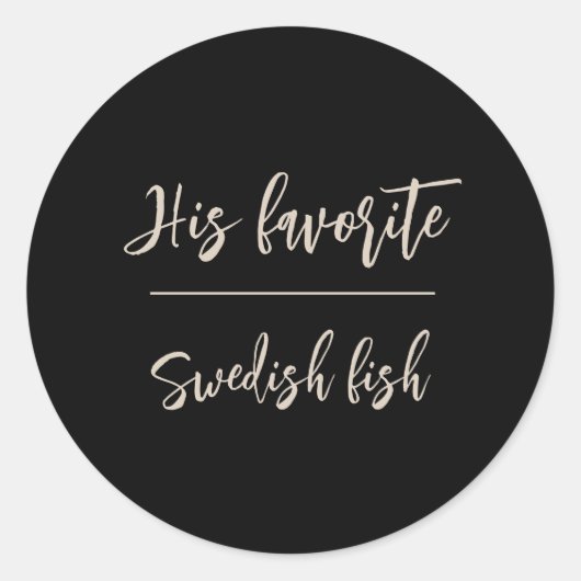 Zijn favoriete bruidegom Snoep Favor Wedding Stick Ronde Sticker (Voorkant)