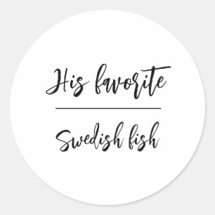 Zijn favoriete bruidegom Snoep Favor Wedding Stick Ronde Sticker