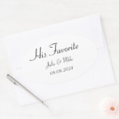 ZIJN FAVORIETE bruiloft gunst sticker (Envelop)