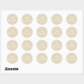 Zijn favoriete bruiloft Sticker Beige Ivory Khaki (Vel)