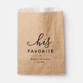 "Zijn favoriete" bruiloft Vrijgezellenfeest Verlov Bedankzakje (Voorkant)