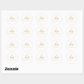Zijn favoriete Faux Gold Сalligrafische cadeau Ronde Sticker (Vel)