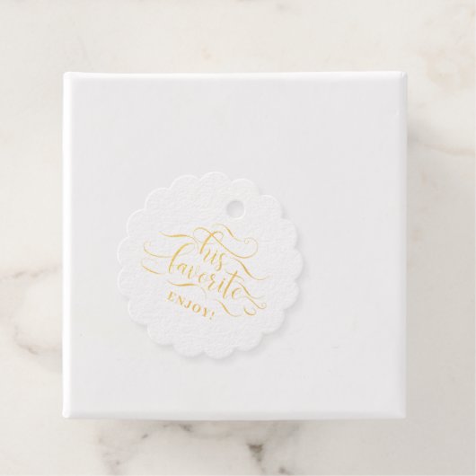 Zijn favoriete huwelijksontvangst bedankjes labels (Met doos)