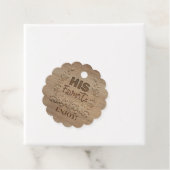 Zijn favoriete rustieke hout bedankjes labels (In situ)