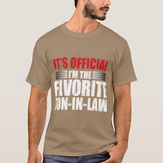 Zijn favoriete schoonzoon retro t-shirt (Voorkant)