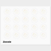 Zijn favoriete Snoep Treat Sticker Gold Wedding (Vel)