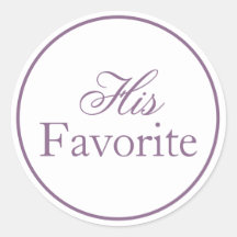 Zijn favoriete Sticker Lila lavender Paars
