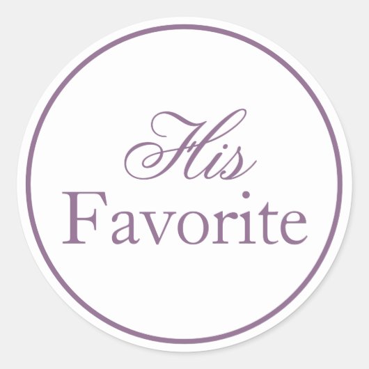 Zijn favoriete Sticker Lila lavender Paars (Voorkant)